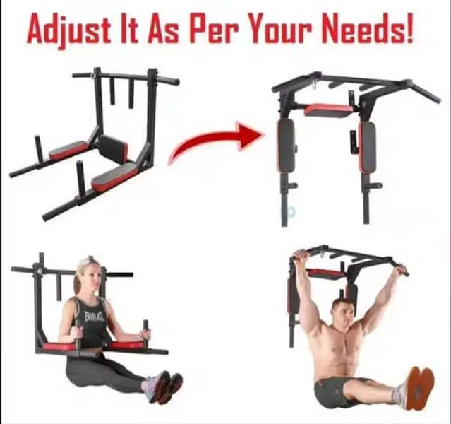 Five In One Wall Mounted Pull Up Bar 03020062817 Gym Fitness