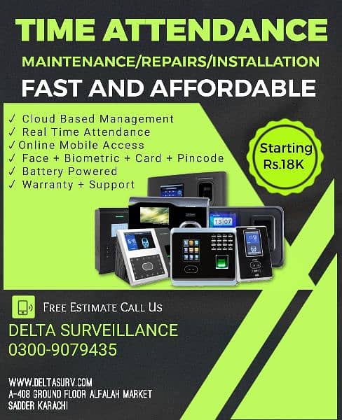 Time Attendance Machine with Installation & Services 2