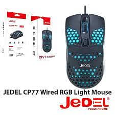 JEDEL CP77 Wired RGB Light Mouse 0