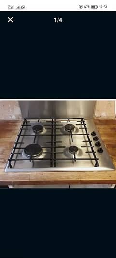 Neff gas 4 burner hobes upper top stainless steel (imported)