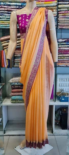 Zarnash latest Saree 0