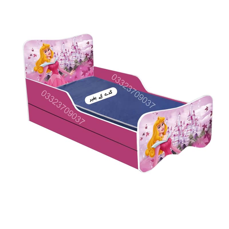 Fixed Price Sleeping Beauty Theme Wooden Two Bed For kids 6x3 feet 1