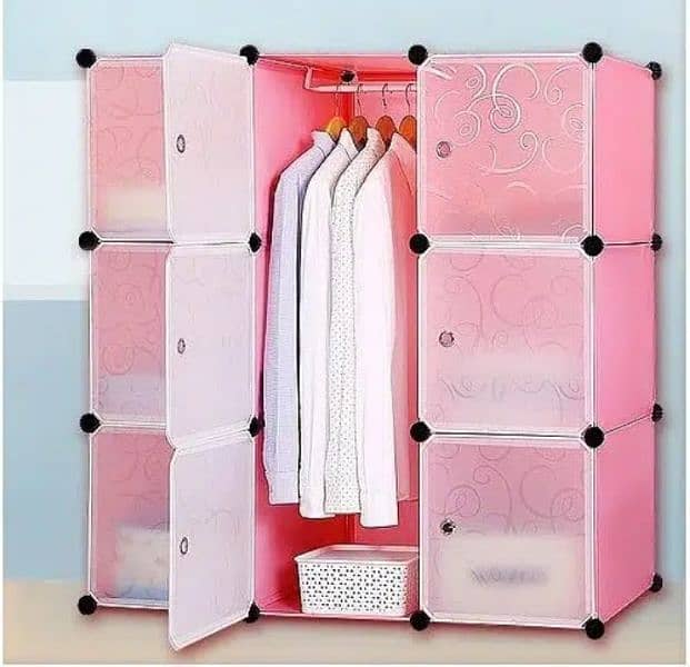 9-Cube Plastic Cabinet, Books and Shoe Rack Simple colour and ot 0