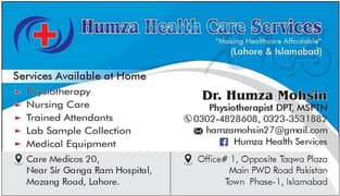 Home physiotherapy and nursing