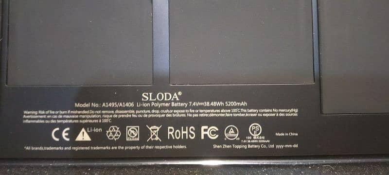 A1495/A1406 Laptop Battery Li-Polymer 0