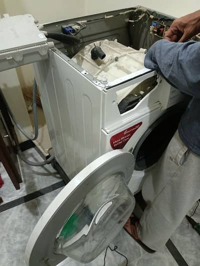 Auto wash Front Load Washing machine repair and Super cleaning