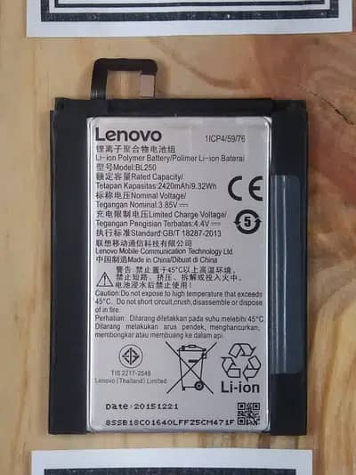 Lenovo Vibe S1 Battery S1A40 Replacement Price in Pakistan S1A40 1