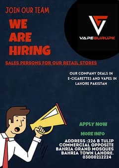 sales person Required