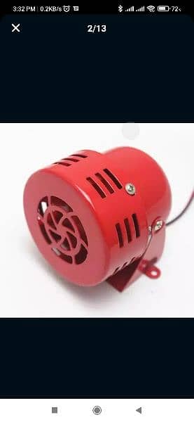 12 volt ka hooter red color emergency siren hooter 0