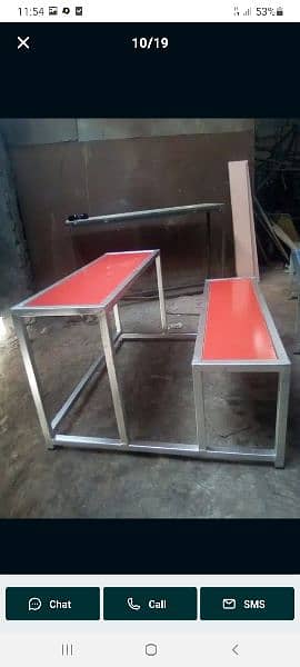 school-collage-furniture-desk bench-chairs-iron chair-iron desk bench 3