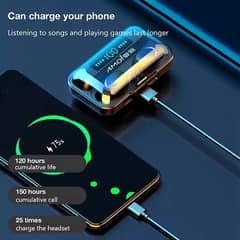 Bluetoth Earbud with Power Bank 2 in 1