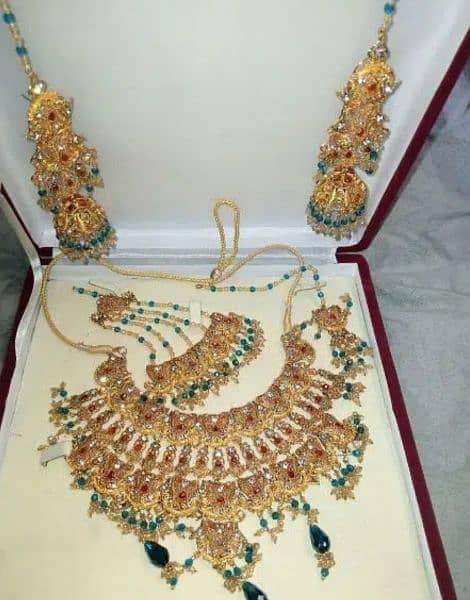 Bridal Maxi lehnga handmade Dress / barat or valima or jewellery set 1