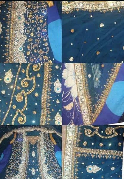 Bridal Maxi lehnga handmade Dress / barat or valima or jewellery set 4
