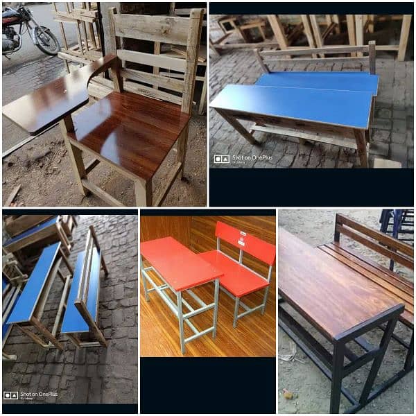 school-collage-furniture-desk bench-bench-chair-iron chair-iron bench 4