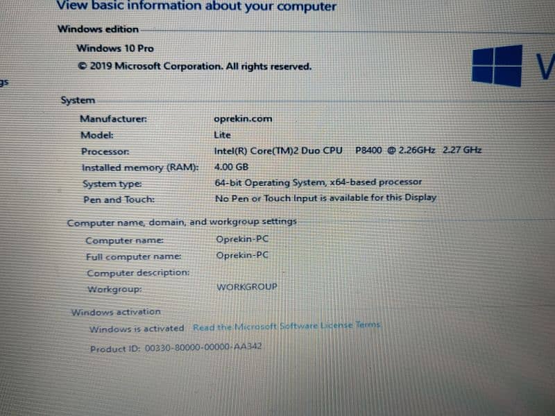 Dell Laptop Core2 Duo 8