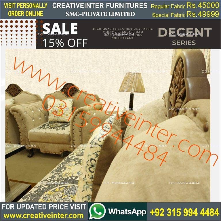 Sofa cum bed set dining office table chair cupboard coffee center 14
