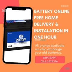 Batteries With Free Home Delivery & instalation