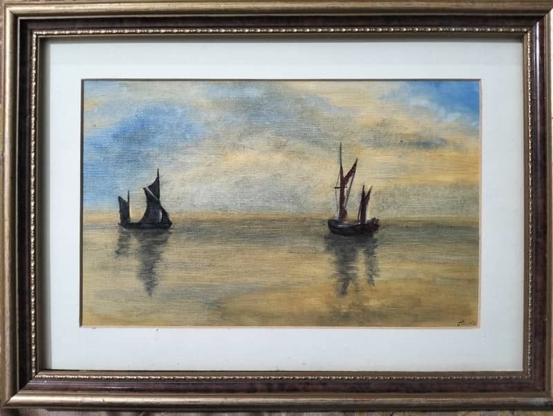 SHIPS AT REST Painting by jeanne Lewis 6