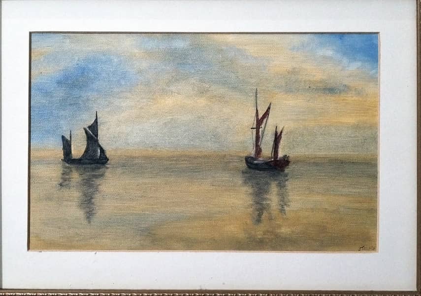 SHIPS AT REST Painting by jeanne Lewis 7