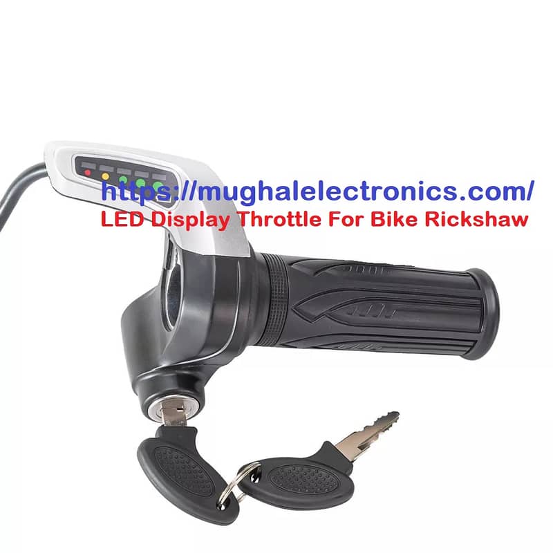 Electric Bike Bicycle Rickshaw Throttle 48V Accelerator with Lock Key 0