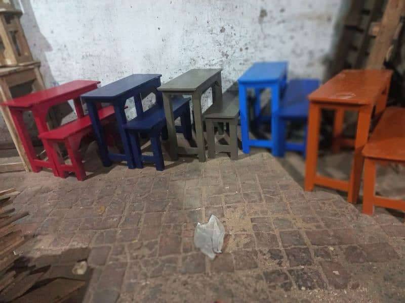 school-collage-furniture-desk bench-bench-chair-iron chair-iron bench 2