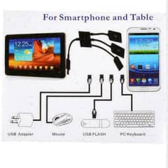 3 in 1 Micro USB HUB MALE TO FEMALE and Double USB 2.0Host OTG Adapter