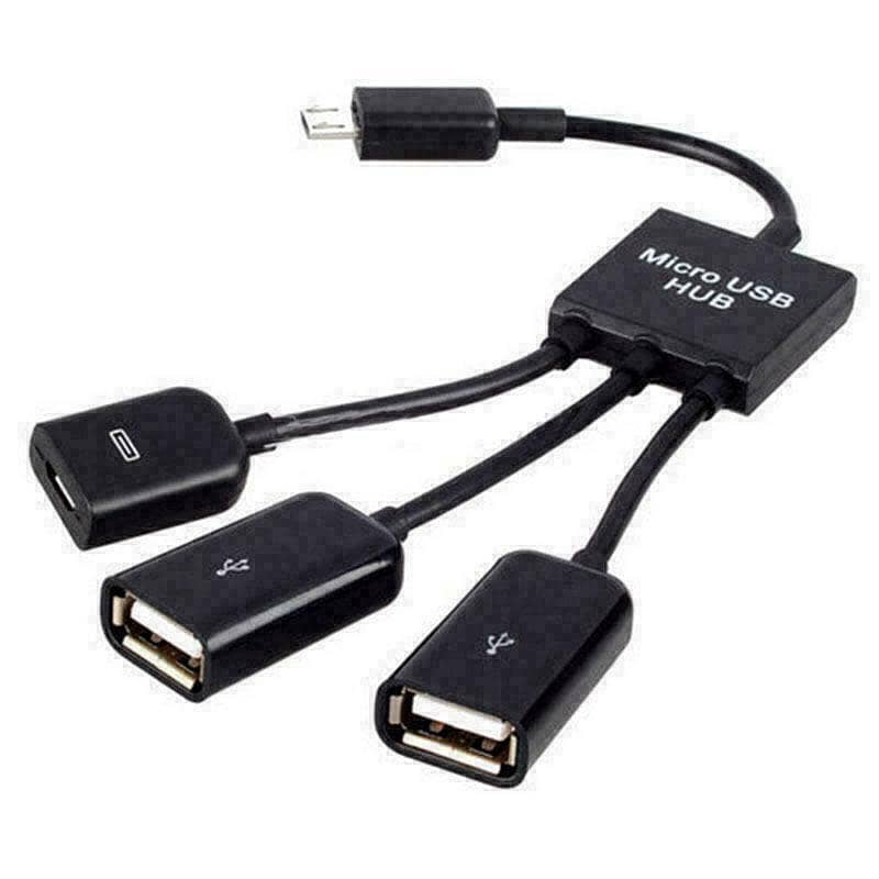 3 in 1 Micro USB HUB MALE TO FEMALE and Double USB 2.0Host OTG Adapter 4
