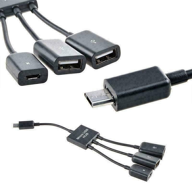 3 in 1 Micro USB HUB MALE TO FEMALE and Double USB 2.0Host OTG Adapter 6