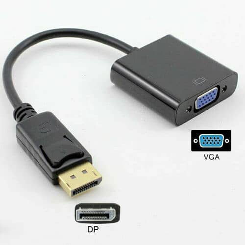 DP To VGA Adapter Display Port Converter 1080p For Laptop PC 4