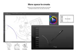 Graphics Drawing Tablet, UGEE M708 10 x 6 inch Large Drawing Tablet 0
