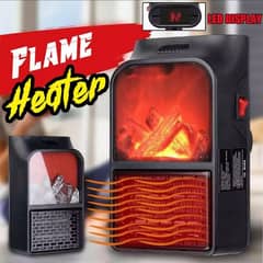 Flame Heater 900W Mini Portable Electric Fireplace Warmer