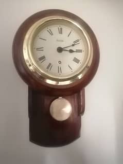 Wall clock pendulum Wooden England