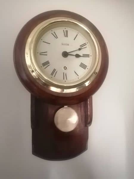 Wall clock pendulum Wooden England 0