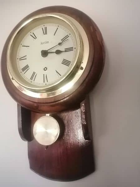 Wall clock pendulum Wooden England 1