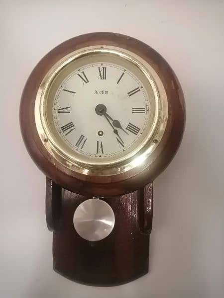 Wall clock pendulum Wooden England 2