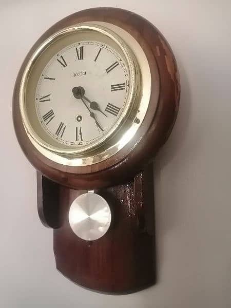 Wall clock pendulum Wooden England 3