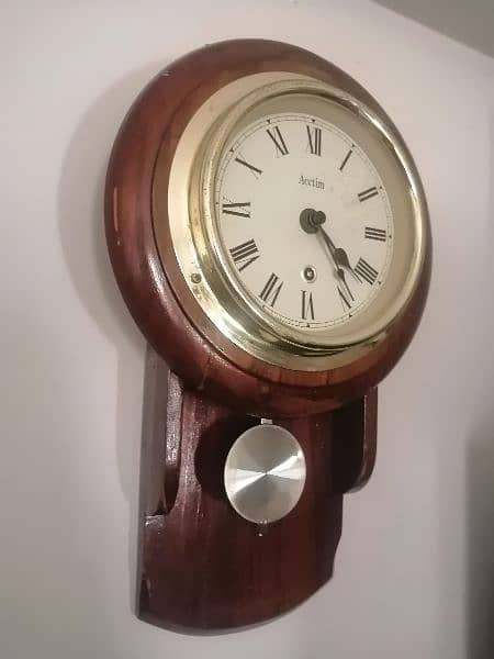 Wall clock pendulum Wooden England 4