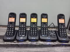 UK imported BT 5 handset cordless phone with intercom answer machine