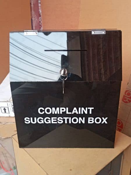 Donation Box ,Chanda box, Complain Box ( ACRYLIC Made)03021466006 10