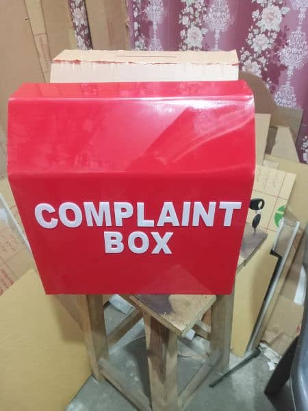 Donation Box ,Chanda box, Complain Box ( ACRYLIC Made)03021466006 12