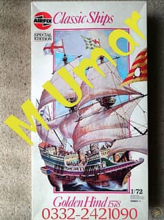 Airfix Model Boat Classic Ships Golden Hind 1578 each : 1:72