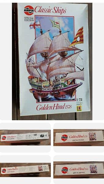 Airfix Model Boat Classic Ships Golden Hind 1578 each : 1:72 5