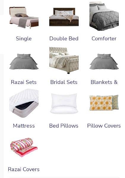 Bed Sheets - Razai Cover - Pillow Bridal Mattress 1