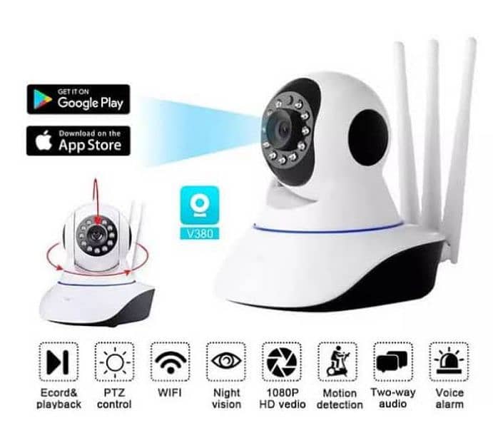 V380 IP Camera Three Antennas 1080P Wifi Camera 03020062817 1