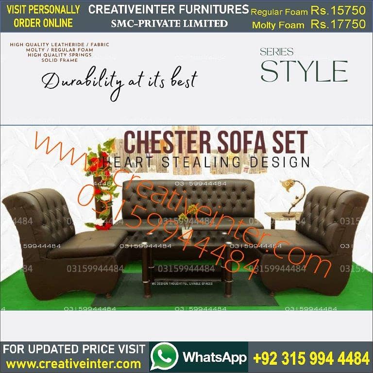 Sofa set best bed dining office table chair cupboard coffee center 3