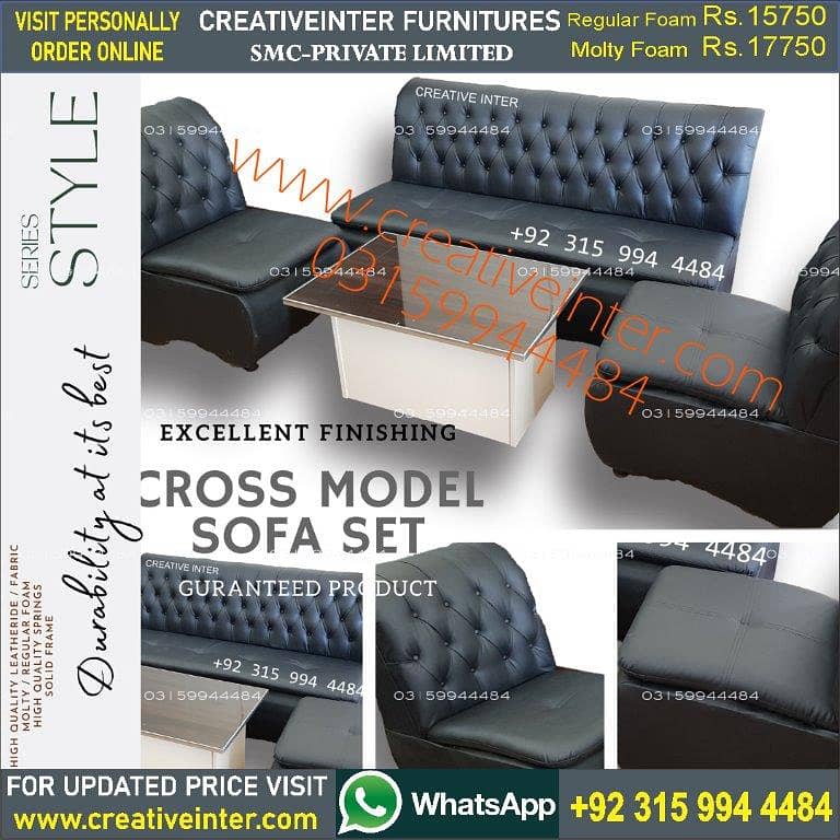 Sofa set best bed dining office table chair cupboard coffee center 6