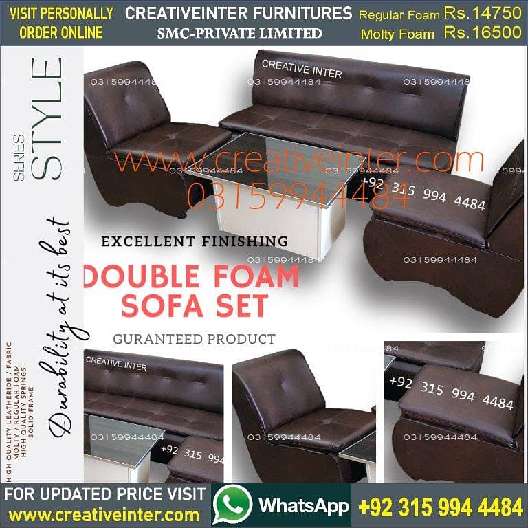 Sofa set best bed dining office table chair cupboard coffee center 7