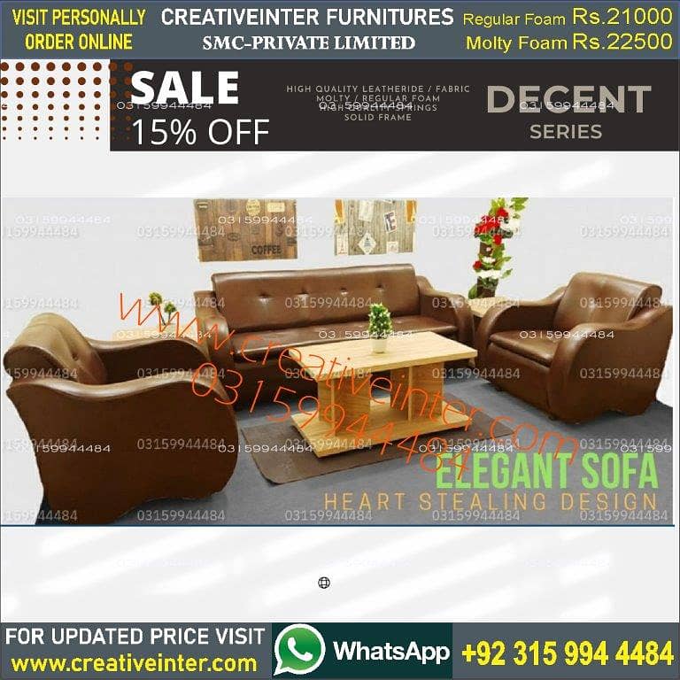 Sofa set best bed dining office table chair cupboard coffee center 16