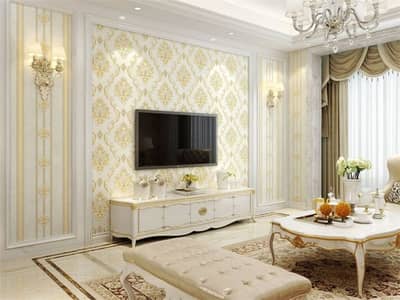Damask Luxury wallpaper Decals Living Room Bedroom Decoration