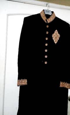 Black n Golden embroided sherwani